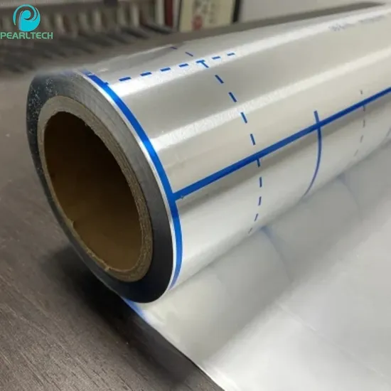 Printed Blue Grid Aluminum Foil Pet PE for Lamination as Facing of Heat Insulation Materials 