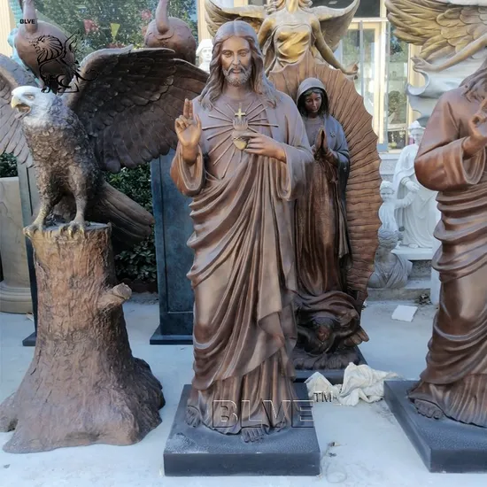 Factory Church Religious Statues Catholic Metal Sculpture Life Size Brass Bronze Jesus Statue Spots Goods 