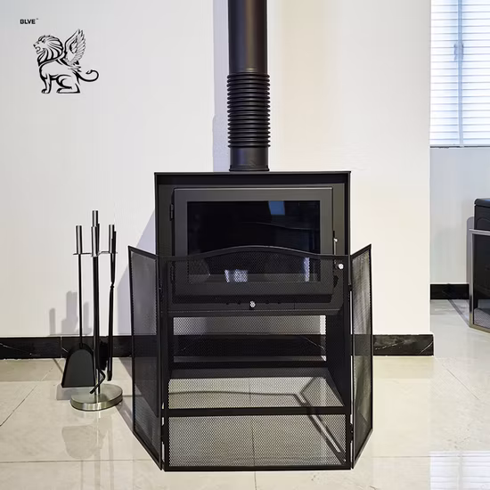 European Style Living Room Real Fire Burning Wood Heating Fireplace Stove Cast Iron Fireplace Mantel