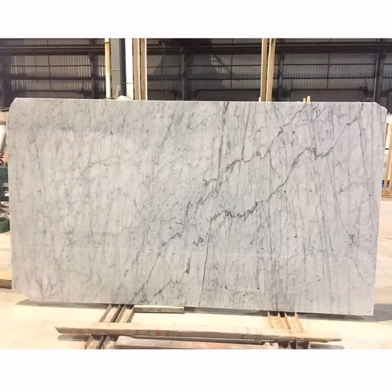 Selected Bianco Carrara White Marble Slab for Flooring/Floor/Bathroom Tile