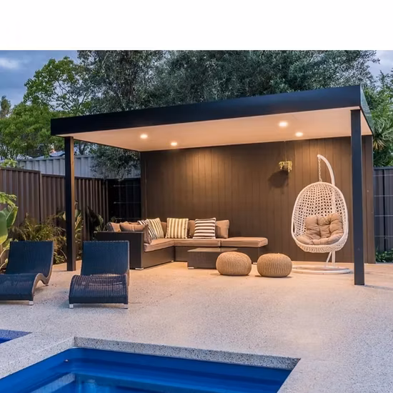 AlunoTec Modern Professional Metal Pergolas Rainproof Pergola Aluminium Outdoor Sustainable Garden Gazebos