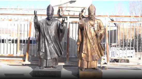 Catholic Religious Statue Cast Bronze 14 Stations of The Cross Jesus Crucifixion Statue #1